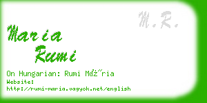 maria rumi business card